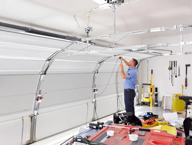 Garage door cable repair service by Menifee Garage Door Repair in Menifee