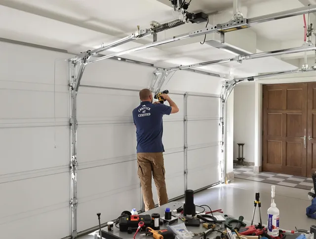 Menifee Garage Door Repair certified technician performing precision garage door repair in Menifee