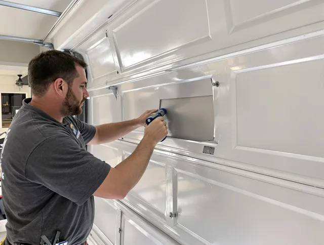 Garage door panel repair by Menifee Garage Door Repair in Menifee