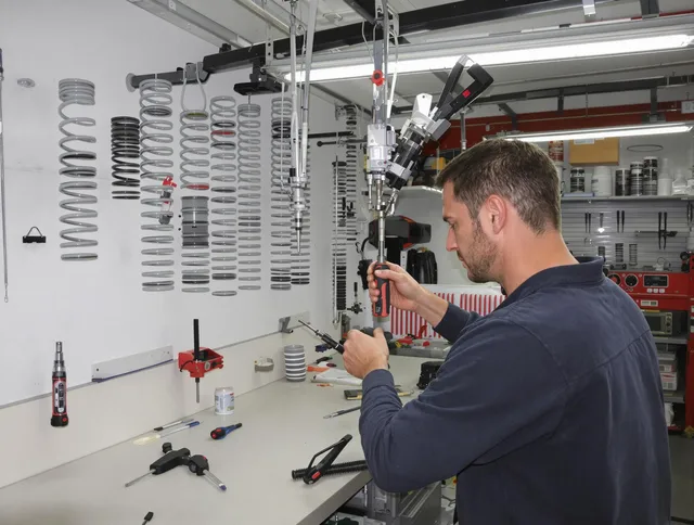 Menifee Garage Door Repair safety certified technician performing precision spring replacement in Menifee